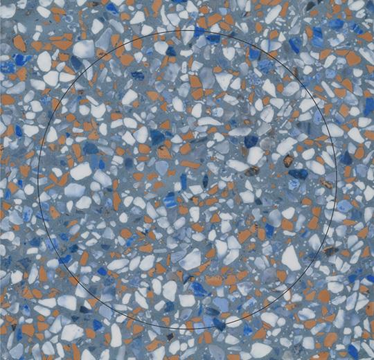 63592DR7 blue terrazzo circle