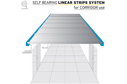 Рейкова металева стеля Self Bearing Linear Strips CBI Europe