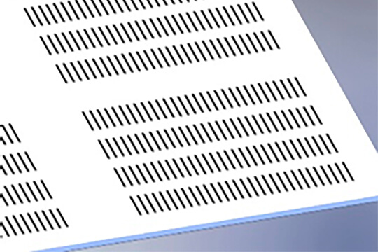 Ceiling acoustic tile perforated Vogl Deckensysteme, perforation 5/82/15.4SL