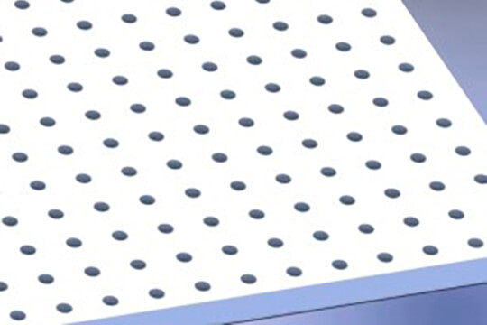 Ceiling acoustic tile perforated Vogl Deckensysteme, perforation 6/18R