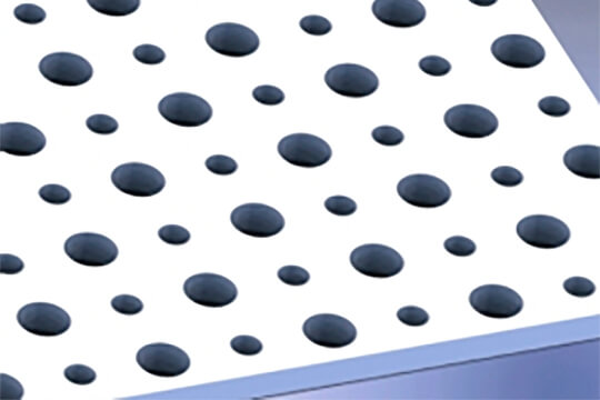 Ceiling acoustic tile perforated Vogl Deckensysteme, perforation 12/60/66R